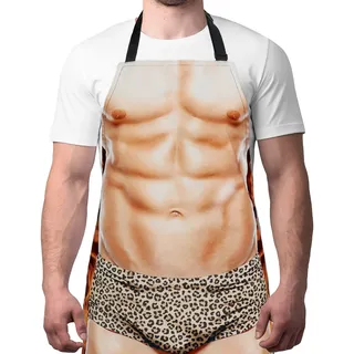 A AIFAMY Lustige Männer Kochen Grillen Schürzen Bauch BBQ Lustige Gag Geschenke für Weihnachten Weiß Elefant Geschenk Austausch