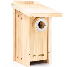 WHITEHORSE Premium-Vogelhaus aus Zedernholz – Wetterfestes Design – Nach Professionellen Spezifikationen Gebaut