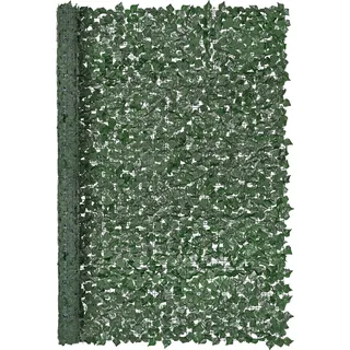SucceBuy Efeu-Privatsphärenzaun, 2440 x 1830 mm künstlicher grüner Wandbildschirm. Verstärktes Gelenk. Künstliche Heckenrebenblatt-Nachbildung für Außen-Gärten, Höfe, Balkone und Terrassen - Grün