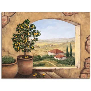 Artland Wandbild »Fenster in der Toskana«, Fensterblick, (1 St.), als Alubild, Outdoorbild, Leinwandbild, Poster, Wandaufkleber, beige