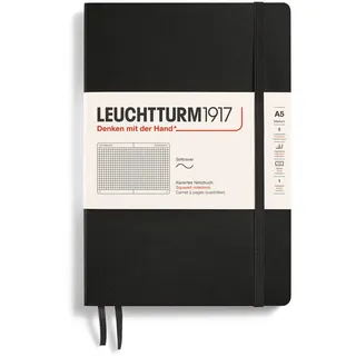 Leuchtturm Leuchtturm1917 310337 Notizbuch A5 Medium Lineatur: kariert schwarz