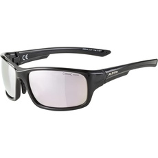 Bild Lyron S - Verspiegelte und Bruchsichere Sport- & Fahrradbrille Mit 100% UV-Schutz Für Erwachsene, black gloss, One Size