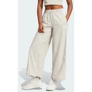 adidas Women's Essentials 3-Stripes Lifestyle Woven Parachute Pants, Wonder Alumina/White, XXL