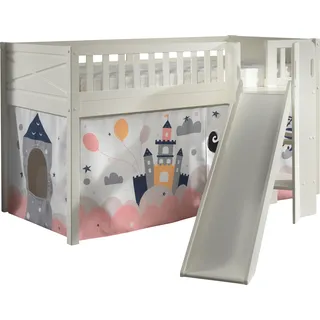 Vipack Hochbett Scott 90 x 200 cm Kiefer massiv weiß
