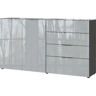 Germania Sideboard Oakland, 3698-587 grafit, silber 184,0 x 42,0 x 102,0 cm, 1 St.