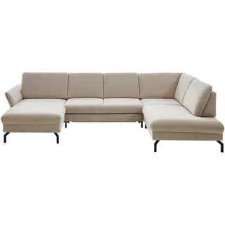 Beldomo System Wohnlandschaft , Graubraun , Textil , U-Form, einzeln stellbar , 335x220 cm , Goldenes M , Wohnzimmer, Sofas & Couches, Wohnlandschaften, Wohnlandschaften in U-Form