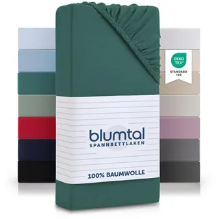 Blumtal Spannbettlaken Baumwolle-Jersey 180 x 200 cm Silber