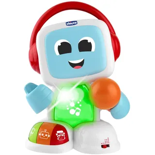 Chicco Robit Canta con Me, Elektronisches Musikspiel mit Mikrofon, 3 Spielmodi, 3 Musikrichtungen, echtes Mikrofon, Karaoke, 3-6 Jahre,