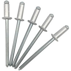 (600 Stück) Blindnieten 3,2 x 8 mm, Kuppelkopf offen Typ, DIN 7337, Aluminium Niet und Stahldorn, Popnieten (600, 3,2 x 8 mm)