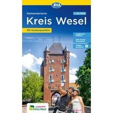 BVA Radwanderkarte Kreis Wesel 1:50.000, mit Knotenpunkten und km-Angaben, reiß- und wetterfest, GPS-Tracks Download, E-Bike geeignet