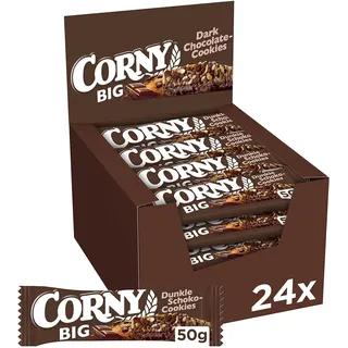 CORNY BIG Dunkle Schoko-Cookies Müsliriegel 24 Riegel
