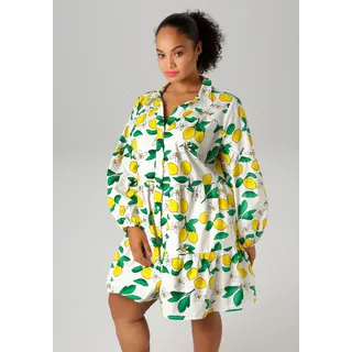 Aniston PLUS Longtunika in Unifarben oder mit Zitronendruck, bunt