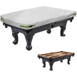 Billardtisch Abdeckung 7ft Grau 600D Oxford Wasserdicht Staubdicht Winddicht