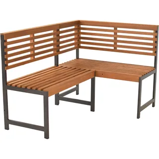 Merxx Eckbank, Aluminium/Akazie - Braun