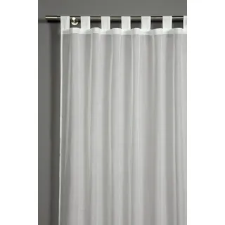 Sehlbach Fertiggardine mit Schlaufen, Voile Uni, Creme, 140 x 235 cm