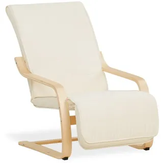 Homestyle4u Relaxsessel mit Fußstütze in Beige | Gr.: onesize