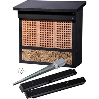 Dobar Profi-Insektenhotel mit Pfahlständer - schwarz