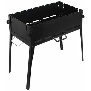 Holzkohlegrill Klappbar Mangal BBQ für 8 Spieße Schaschlik Grill Klappgrill Campinggrill Picknickgrill tragbarer Koffergrill