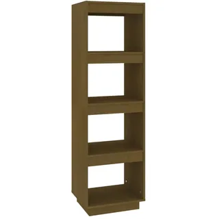 Bücherregal/Raumteiler Honigbraun 40x35x135 Massivholz Kiefer - Braun