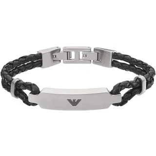 Emporio Armani Armband Herren Leder schwarz EGS2719040 Größe 185mm