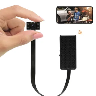 HiKam Mini Kamera WLAN 4K HD, 2600mAh Akku, Kleine Überwachungskamera Live Übertragung Handy APP Für Innen IP WiFi hundekamera Kompakte Microkamera Bewegungsmelder Nachtsicht aufzeichnung, MW5 Plus