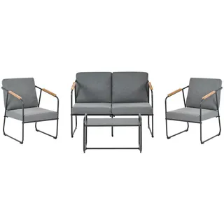 Beliani Lounge Set 4-tlg. Grau
