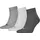 Plain Sneakersocken 3er Pack Grau 39-42