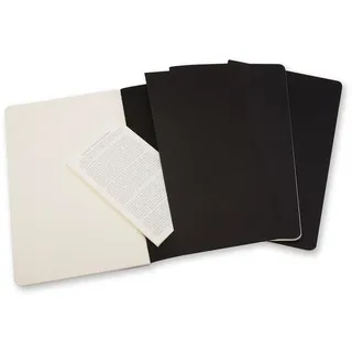 Moleskine Cahier pocket blanko, schwarz DIN A6 3er Pack