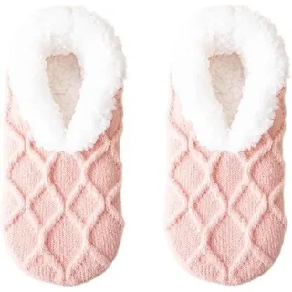 Warme Fleece-Sokken für Damen - Winter-Größe - Superkomfortabel - Fleece-Material - Einheitsgröße - Rosa