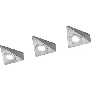 Trio LED-Unterbauleuchten 3er-Set Nickel matt,