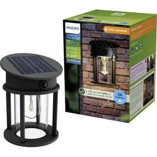 Philips LED Geri 929004633001 Solar-Außenwandleuchte mit Bewegungsmelder LED 3.2 W Schwarz