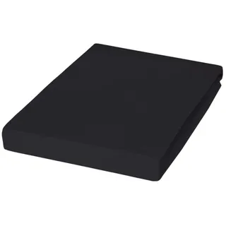 Topper-Spannbetttuch 5001 Jersey 90 x 200 - 100 x 220 cm schwarz