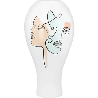 Casablanca by Gilde »Vase bauchig Voir weiß H. 36 cm«, weiß,