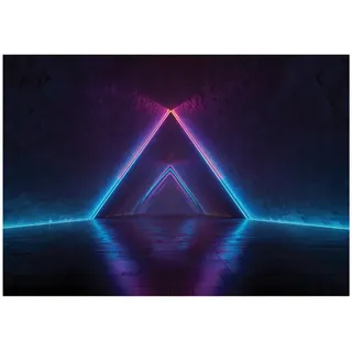 WallArena Fototapete Abstrakt Gaming Blau 400x280 cm