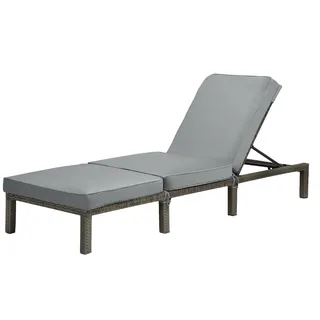 Svita Gartenliege 196 x 66 x 22 cm Grau