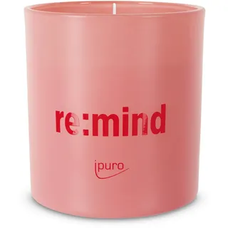 Ipuro Kerze IM Glas , Rot , Glas , 7.5x8.7x7.5 cm , Dekoration, Kerzen & Kerzenhalter