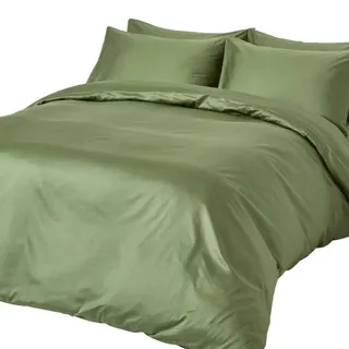 Homescapes Bio-Bettwäsche Satin Fadendichte 400 , Textil , Rechteckig , 135x200 cm , Oeko-Tex® , Heimtextilien, Bettwäsche & Leintücher, Bettwäsche