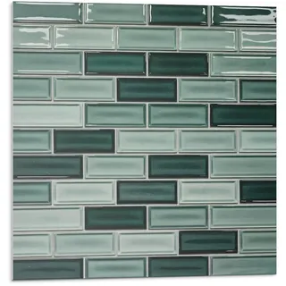 Wallfluent Wandpaneel 20 Stück 20x20 cm selbstklebend Brivido , Grün , Kunststoff , Quadratisch , 20x1.6x20 cm , Bilder & Rahmen, Bilder, Dekopaneele