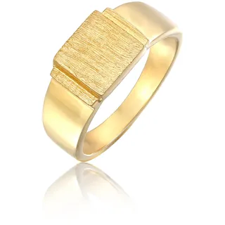 Siegelring KUZZOI "Ring Herren Siegelring Modern 925 Silber" Gr. 64, gold, Fingerringe, Herren, 64, ohne Stein, Silber 925 (Sterlingsilber), 12mm, Siegelring