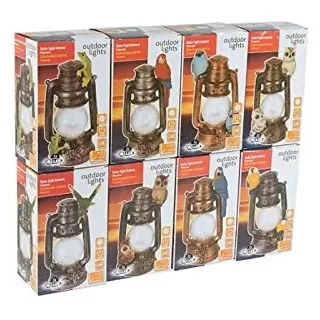 outdoor lights Laterne Kunststoff Solar 1 LED Gartendeko mehrfarbig