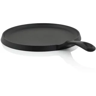 BBQ-Toro Crêpes Pfanne aus Gusseisen I Ø 26 cm Pfannkuchenpfanne für Grill I schwarz I bereits eingebrannt I Pancake Pan für Pfannkuchen I Grillpfanne