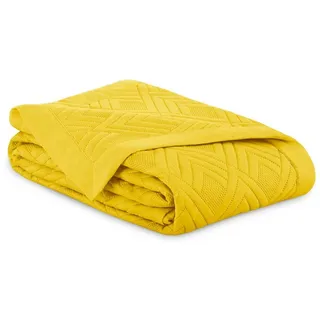 AmeliaHome Ophelia Bettüberwurf 170 x 270 cm Gelb