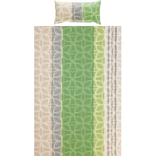 Erwin Müller Bettwäsche, Bettgarnitur Seersucker 100% Baumwolle - bügelfrei, mit praktischem Reißverschluss, temperaturausgleichend