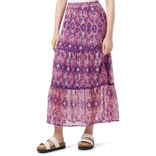 ONLY Damen Maxirock Onlviva Life Maxi Skirt Ptm, Purple Magic/AOP:Ethnic Rebel, XS