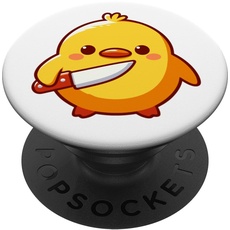 Ente mit Messer Meme Küken mit Messer PopSockets mit austauschbarem PopGrip