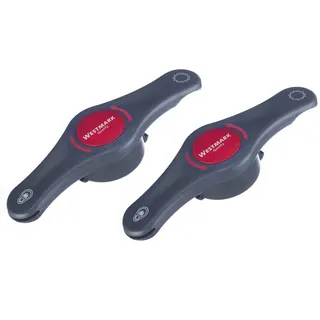 Westmark 2 Kombi-/Multi-Öffner, löst das Vakuum von Konservengläsern, Länge: 14,7 cm, Propeller, 4 in 1, Anthrazit/Rot, 105122E3