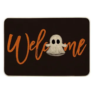 Artoid Mode Geist Welcome Halloween 40x60 cm Fußmatte | Saisonal Willkommen Dekoration Küche Teppich Bodenmatte für Innen Außen Dekor