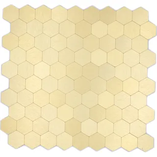 Selbstklebendes Metallmosaik Mosaikfliesen Hexagonal Gold Küchenrückwand