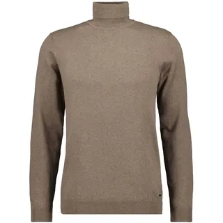 Rundhalspullover RAGMAN, Herren, Gr. 54, braun (camel), Strick, 95% Baumwolle 5% Kaschmir, hoch geschlossener Ausschnitt, Pullover Rundhalspullover