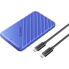 Bild 2.5' HDD / SSD Enclosure, 6 Gbps, USB-C 3.1 Gen1 (Blue) (2.5"), Festplattengehäuse, Blau